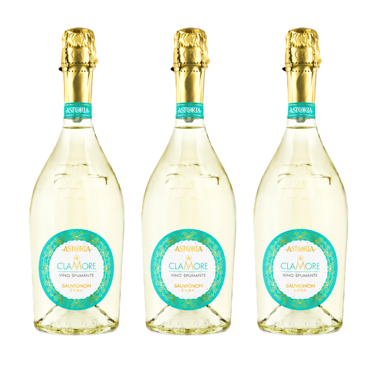 3 BOTTIGLIE ASTORIA  SPUMANTE CLAMORE SAUVIGNON