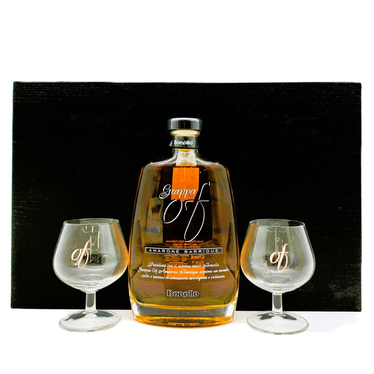 GRAPPA  BONOLLO OF AMARONE 35CL+2 BICCHIERI
