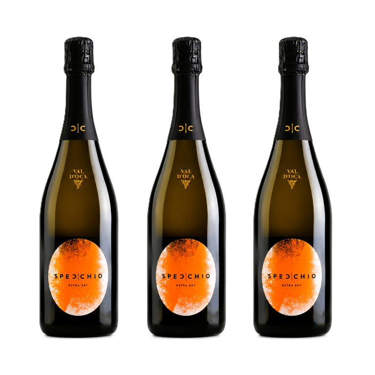 3 BOTTIGLIE SPUMANTE  VAL D`OCA SPECCHIO