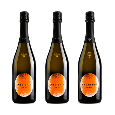 3 BOTTIGLIE SPUMANTE  VAL D`OCA SPECCHIO