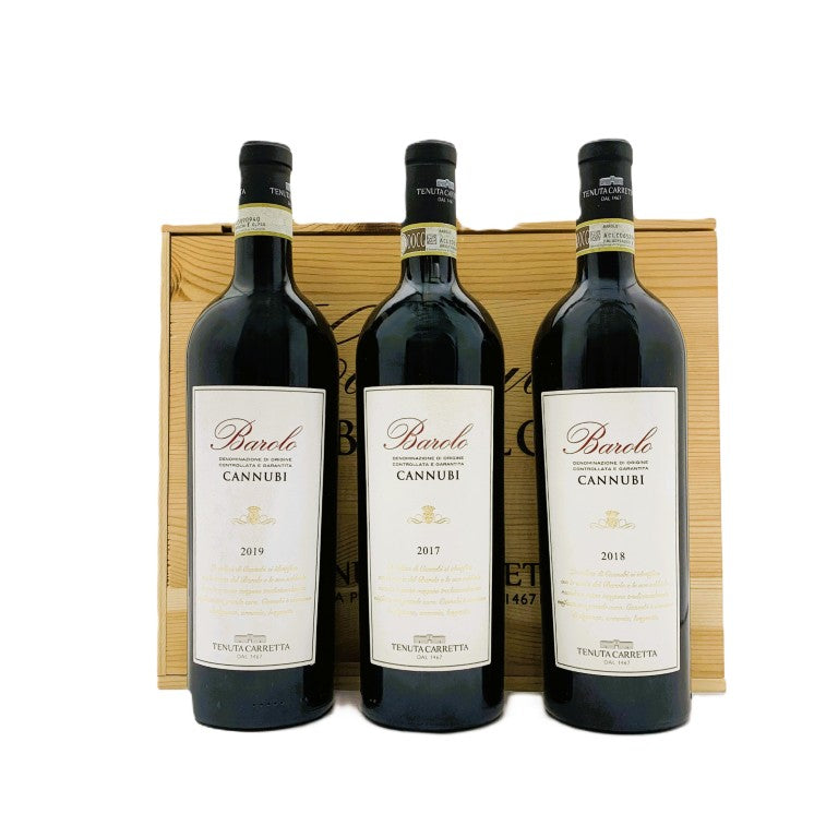 TENUTA CARRETTA  VERTICALE 3 BOTTIGLIE BAROLO CANNUBI