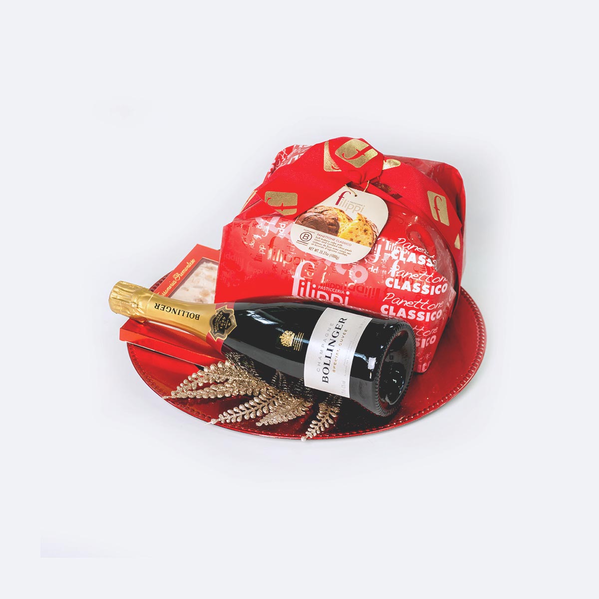 PIATTO BOLLICINE DI NATALE ROSSA art.9